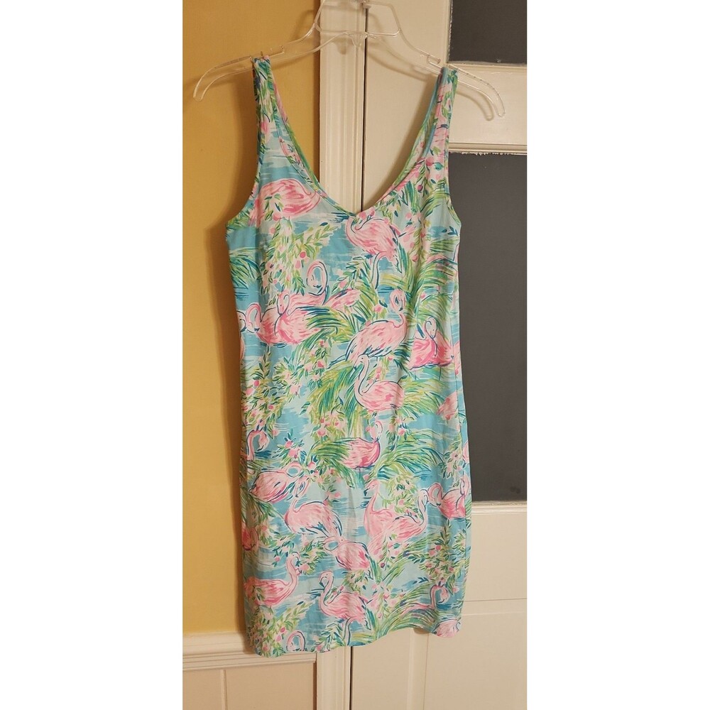 Lilly Pulitzer "Adrianna" Dress in Floridita Multicolor Flamingos Size XS